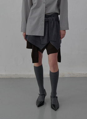 现货LCDC 25秋季新品假两件针织半身裙多穿法针织裙韩国代购