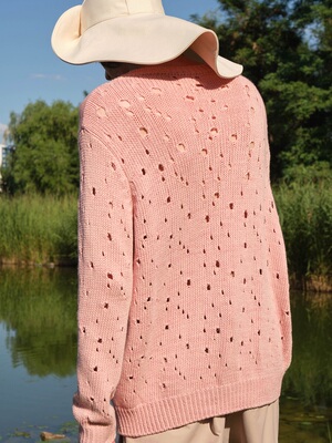 TRUNKPROJECTV领破洞设计针织衫