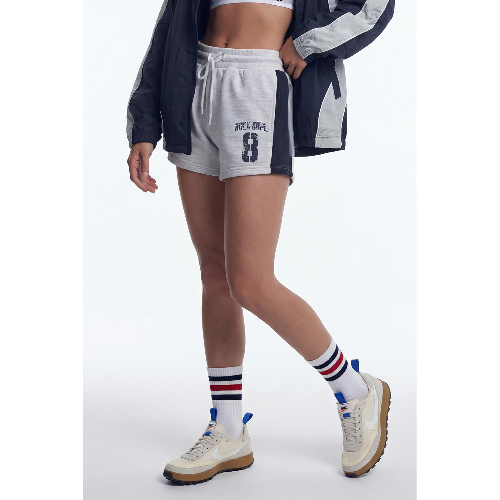 HDEX 26春新品滚边撞色修身休闲运动短裤韩国代购