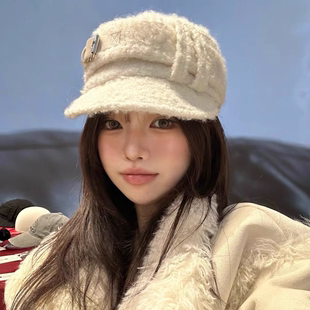 PAIN OR PLEASURE 25冬新款格雷系报童帽毛呢帽子韩国代购