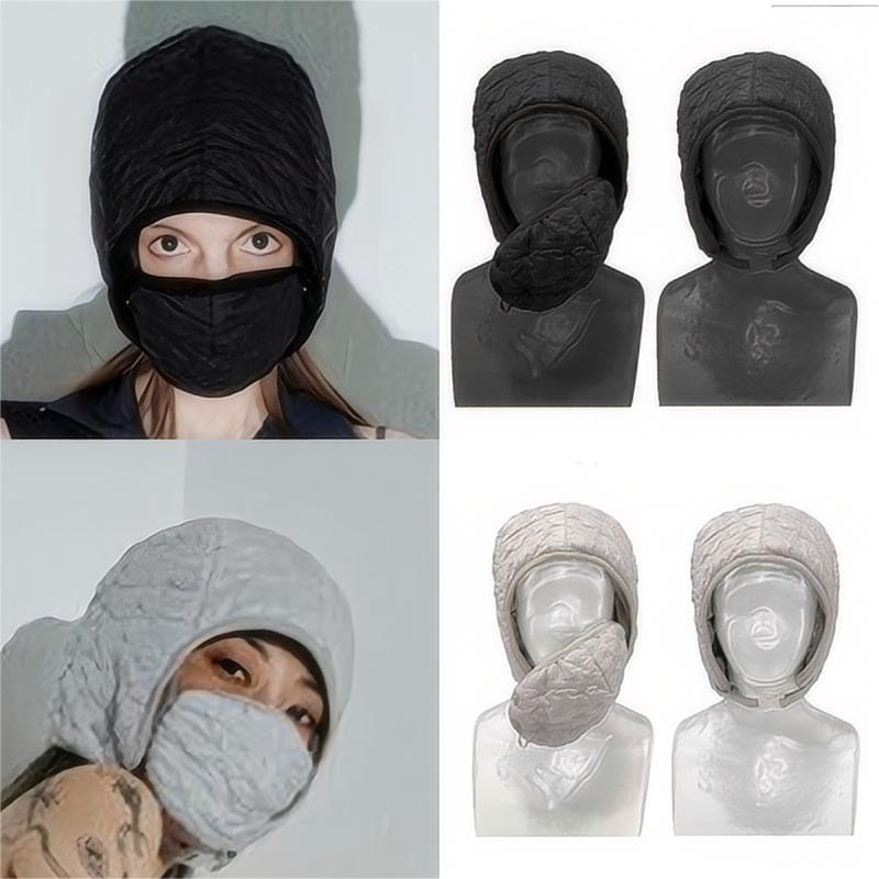 口罩围脖一体帽冬天保暖防风