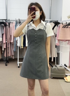 CITYBREEZE 22春夏新款内搭外穿皆可西装吊带连衣裙韩国正品代购