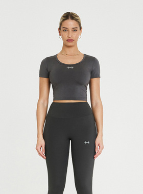 HDEX 25春夏季新品修身基础款经典logo短袖简约短款T恤韩国代购