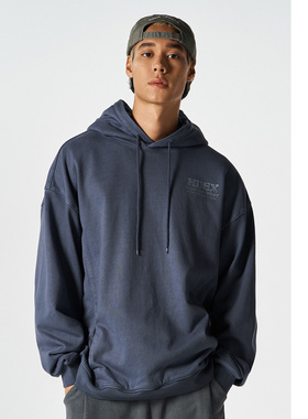 HDEX 25秋新品美式宽松纯色简约套头连帽卫衣韩国代购