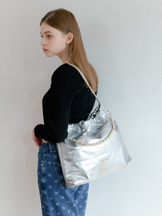 ANOETIC韩国代购24春夏新款垃圾包托特包单肩包链条包包