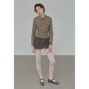 OPEN YY 26春新品 分层超短裙短裤套装叠穿屁帘韩国代购