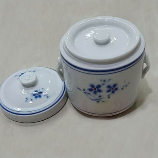 陶瓷双盖炖盅家用隔水炖盅带双盖大号燕窝蒸蛋碗甜品盅参盅汤炖罐