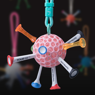 2025新款高尔夫球tee收纳挂饰tee病毒解压球3D打印GOLF球tee球钉