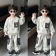 儿童洋气套头长袖 2025新款 宝宝春秋款 工装 男童卫衣套装 束脚裤 秋季