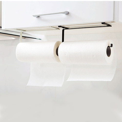 悬挂式橱柜卷纸架抹布壁柜隔板架