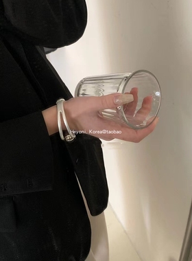 韩国不规则银色手镯女高级手饰