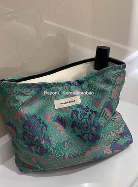 HEYONI新中式高级化妆包女大容量复古贵妇收纳旅行国风整理包