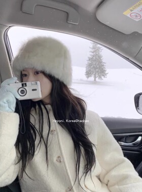 盆帽雪地韩国女冬天仿皮草毛毛