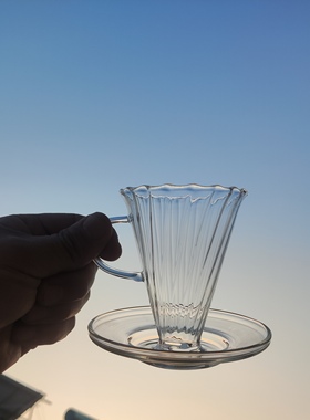 仿Tarachine手冲咖啡滤杯V30 耐热玻璃滴滤器甜筒杯1人过滤滴漏杯