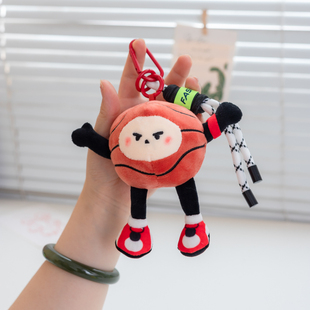 可爱篮球公仔毛绒玩偶钥匙扣书包小挂件足球排球棒球挂饰男生礼物