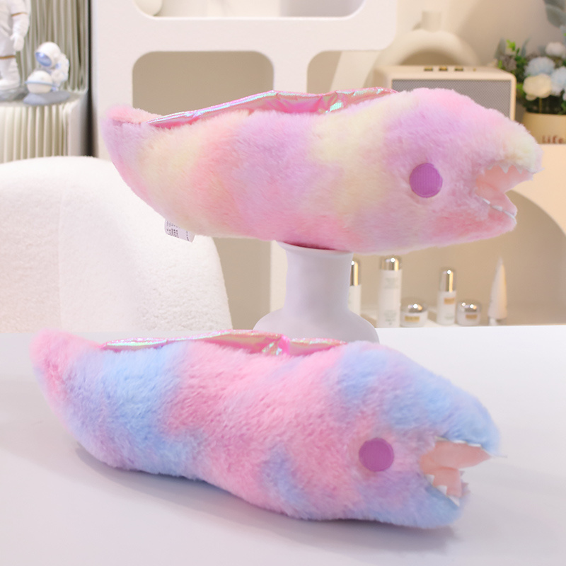 梦幻彩虹鳗鱼毛绒玩具公仔PP棉