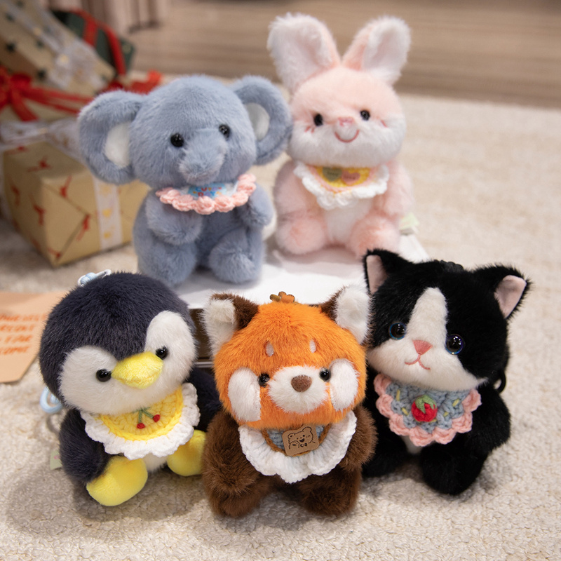 可爱熊猫浣熊大象公仔毛绒玩具电脑搭子小挂件西高地夏阳企鹅玩偶