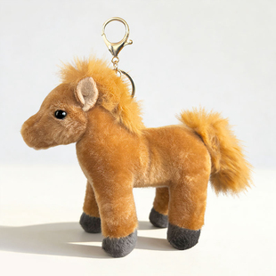 可爱仿真小马挂件毛绒玩具公仔四色生肖马玩偶包包挂饰活动礼品女