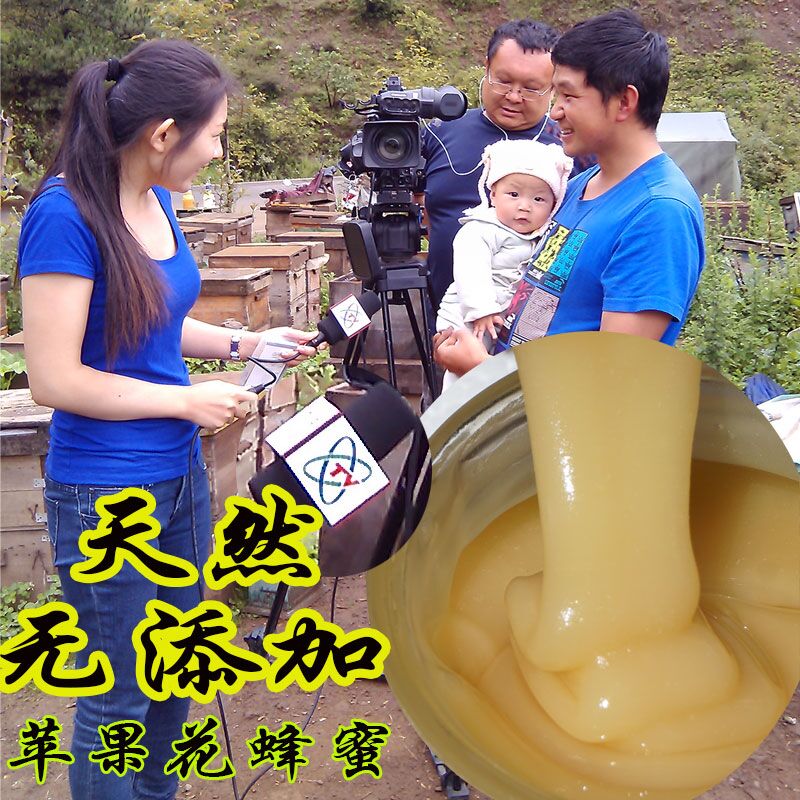 山村养蜂农野生苹果蜂蜜纯正天然农家自产2斤自家养儿童蜂蜜宝宝