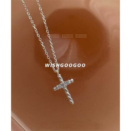 WISHGOOGOO简约精致镶钻项链