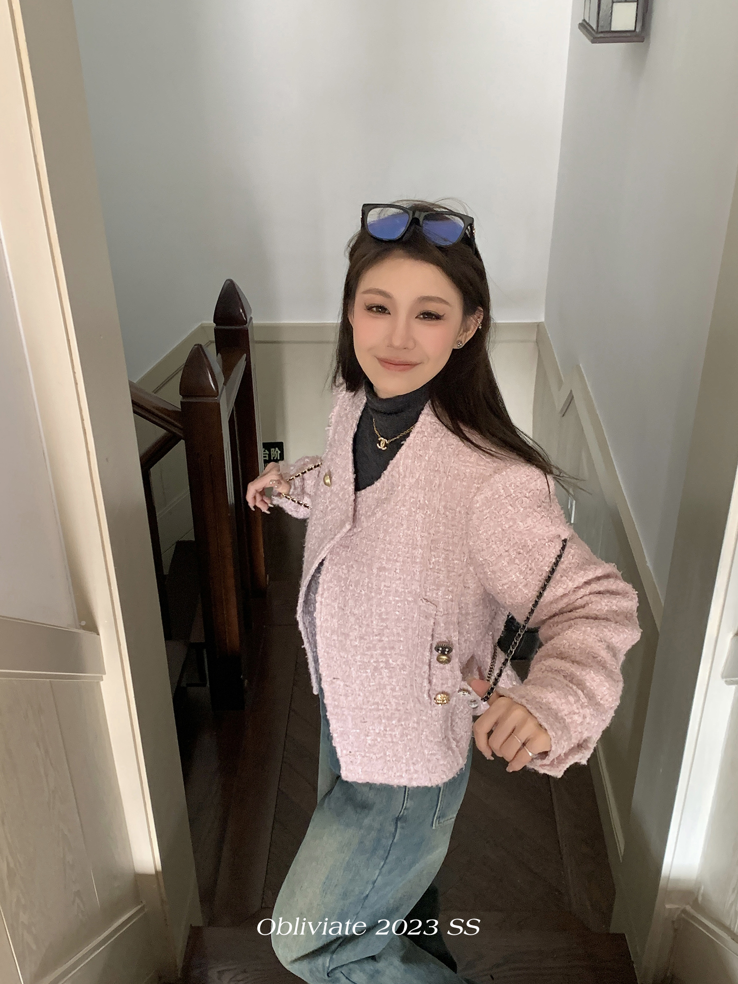一忘皆空/上东区的秘密'夹棉羊毛小香风外套女冬季手工纽扣上衣