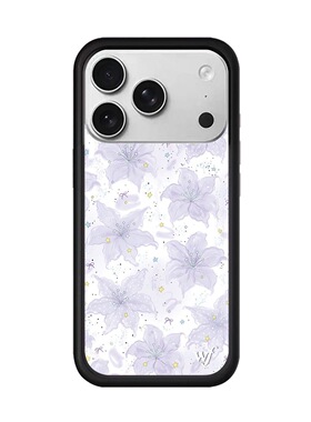 欧美WF黄色/紫色百合手机壳适用苹果17Promax手机壳iphone16/15/14/13/12/plus硬壳全包防摔个性保护套air
