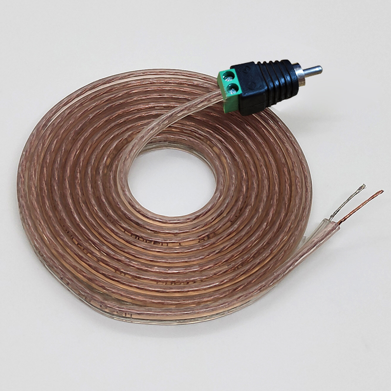 单头AV莲花头RCA红黑平行线卫星副音箱连接线音响线红白口音频线