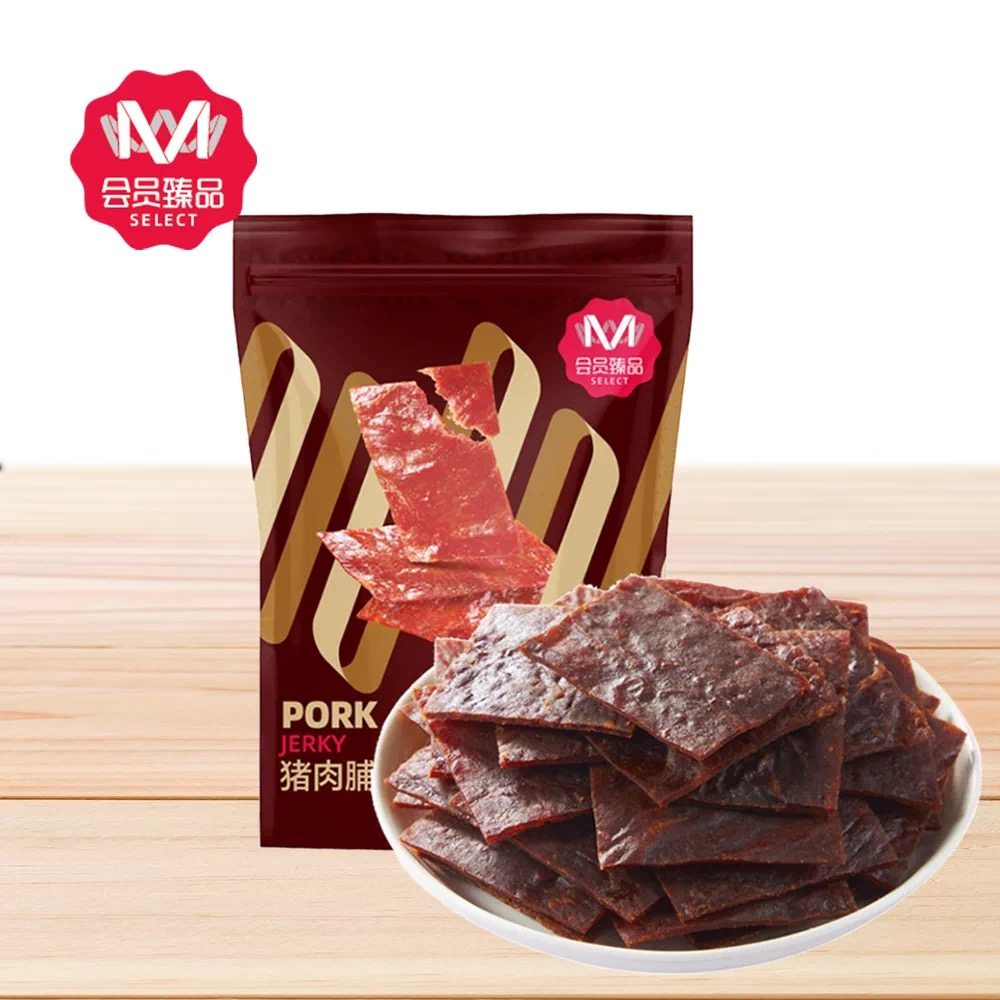 M会员店代购 M臻品靖江猪肉脯500g袋装原味猪肉干即食零食,零食/坚果/特产,猪肉类,淘宝优惠券,粉丝福利购,淘宝优惠卷