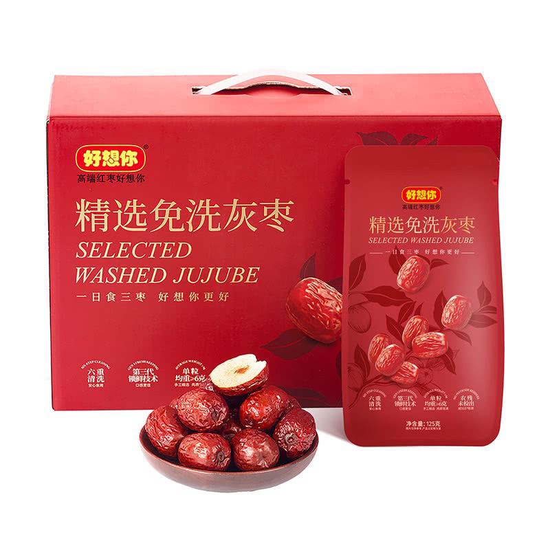 山姆会员店 好想你精选免洗灰枣喜枣特级干红枣礼盒超市代购1000g