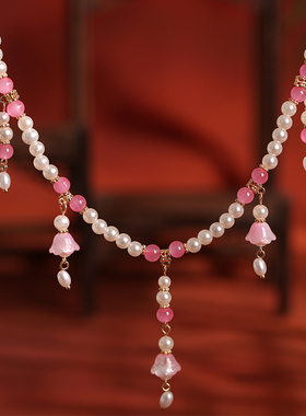 古风项链汉服璎珞中国珍珠吊坠琉璃宋制复古明制坦领唐风配饰原创