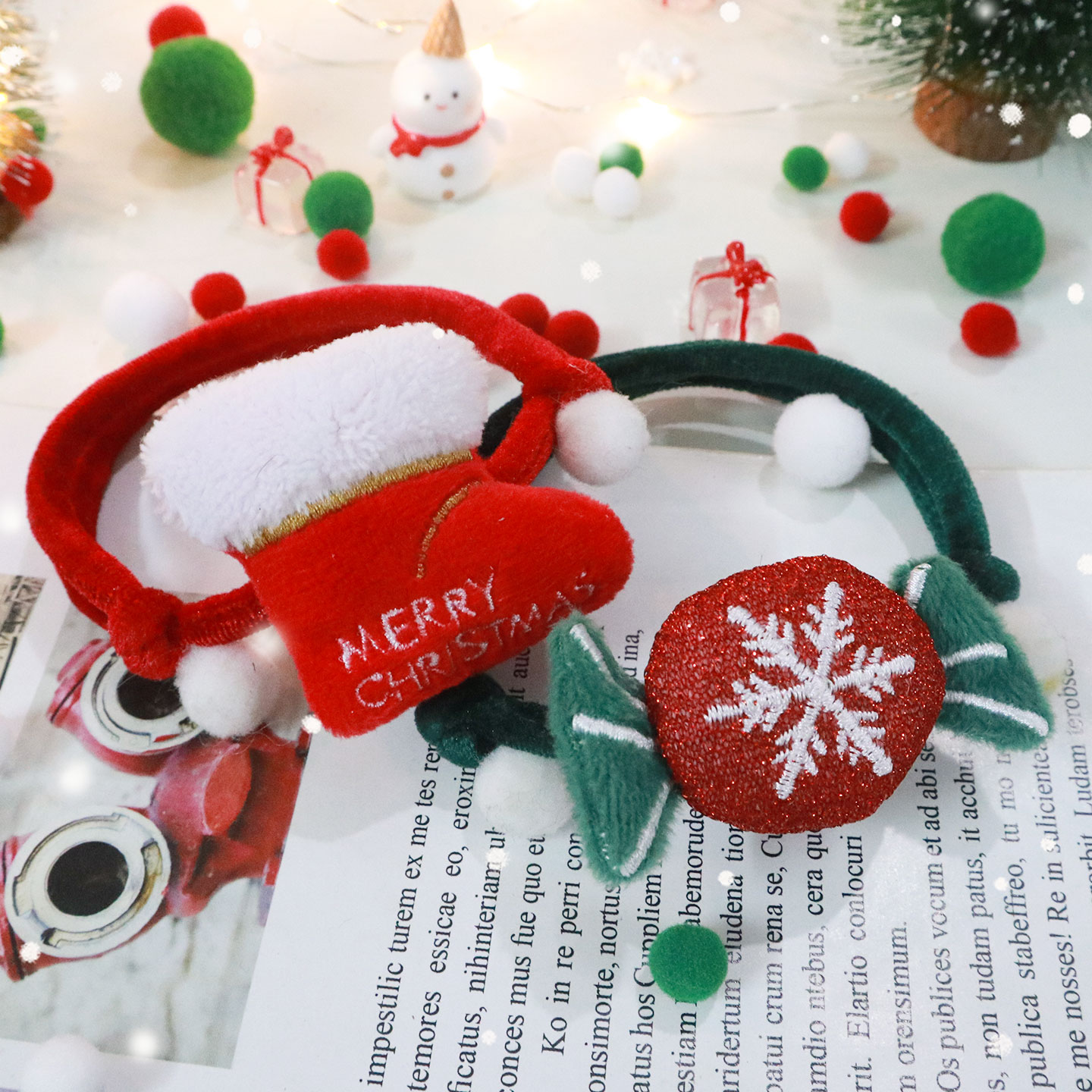 圣诞猫咪狗狗可爱铃铛项圈