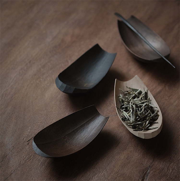 不亦室 赤具整木挖凿大漆茶拨茶则 茶道零配