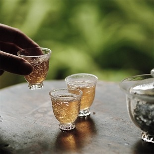 不亦室 王沁 白纯冰裂钟式杯  耐热玻璃杯 冰裂纹小杯 单杯