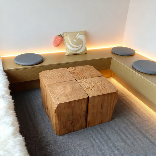 方形木墩实木木墩坐凳花凳小边几