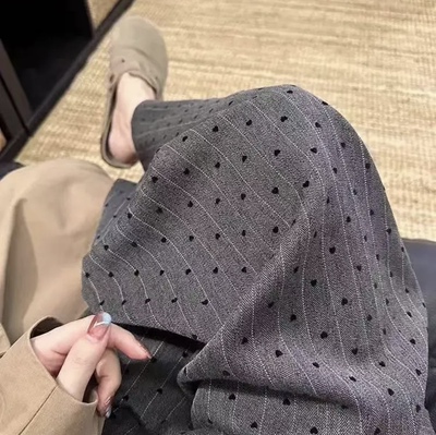 夏季新款2025棉绸裤女士薄款家居外穿宽松棉绸印花阔腿裤