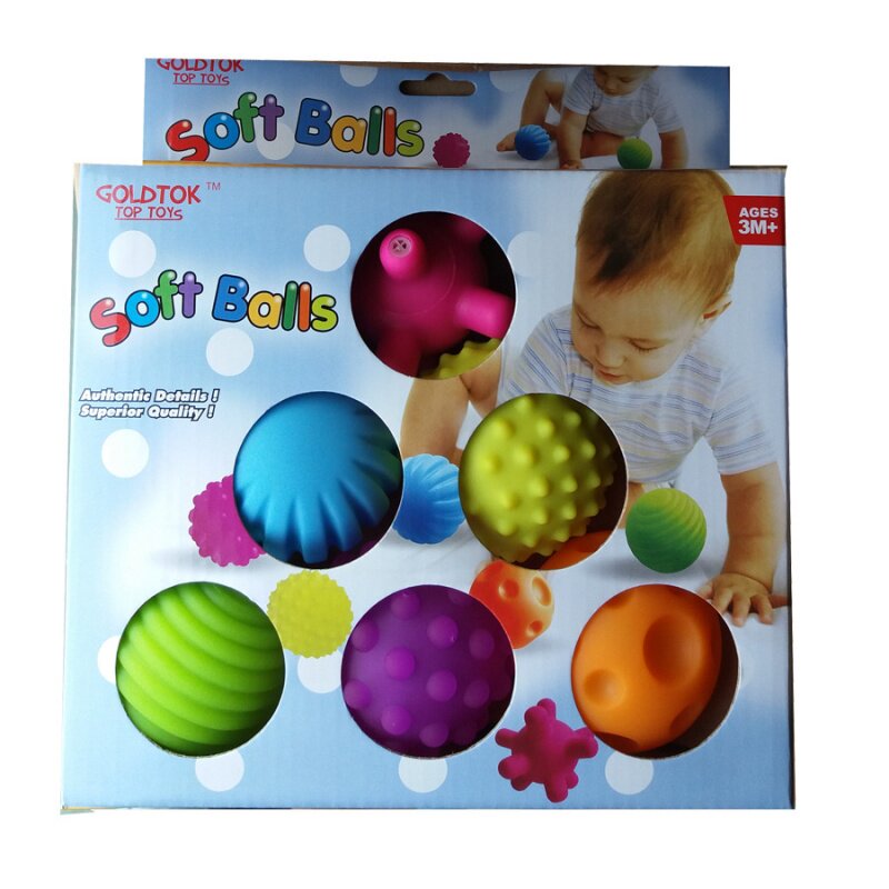 婴儿触觉球感统训练球家用软胶手抓球按摩球01岁儿童早教益智开发