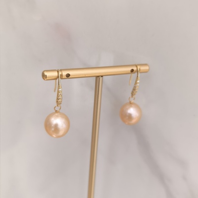 【大美唤推荐】中国红珍珠耳钩DM11