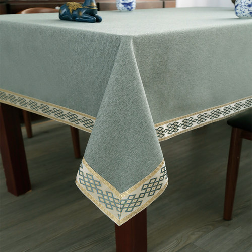 新款正方形布艺桌布高端餐桌台布