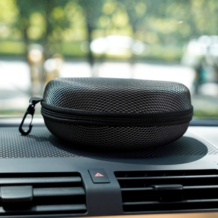 护目镜骑行眼镜盒超大容量抗压眼镜收纳盒大号风镜滑雪镜挂钩拉链