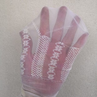 老库存上海产大麦穗条纹三羊牌松口锦纶丝袜红色和白色中筒28厘米