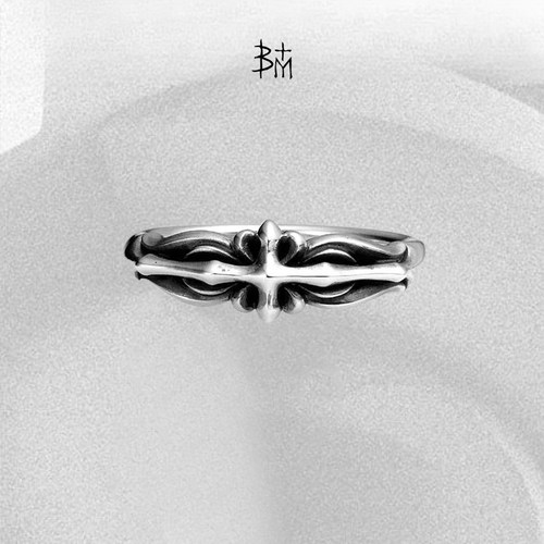 复古925银玛丽圣光潮流细款戒指