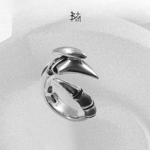 血腥玛丽925银龙骨开口戒指