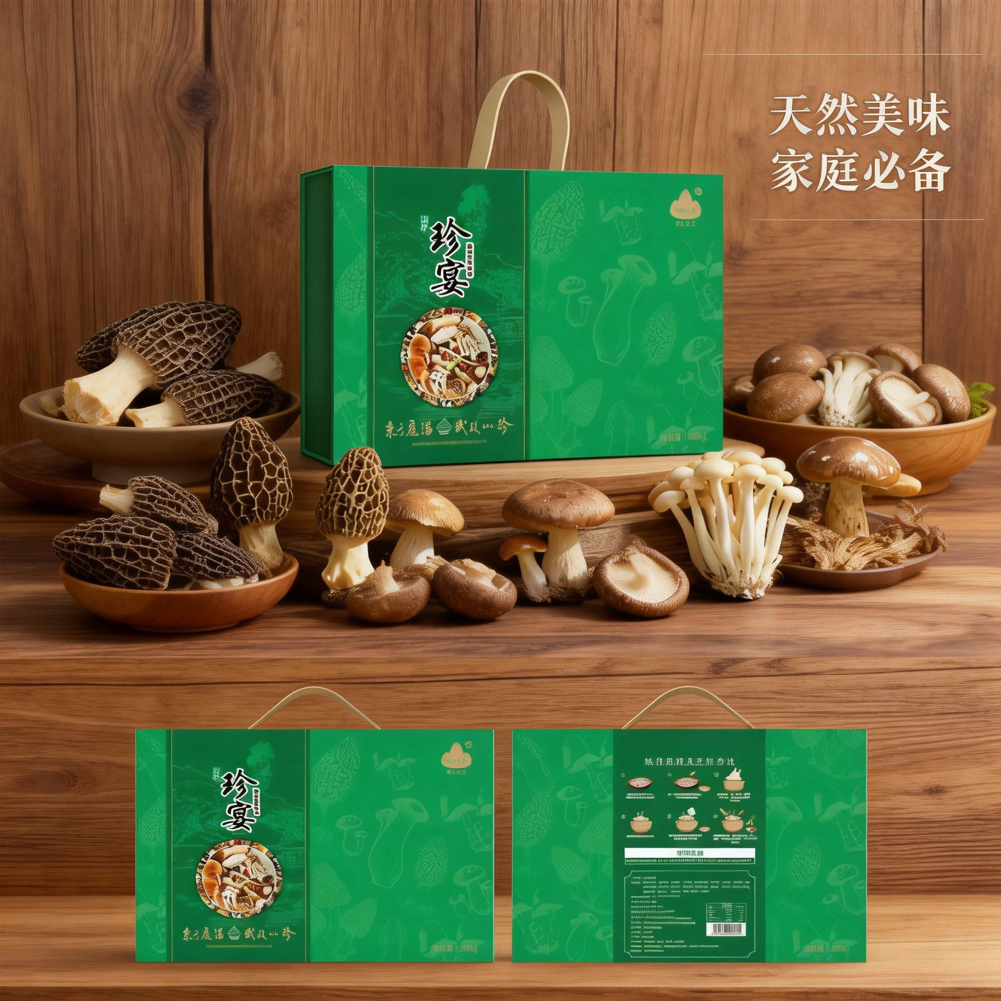 武陵山珍 珍宴山珍礼包蘑菇礼包天然食材包装干货重庆礼品盒268g