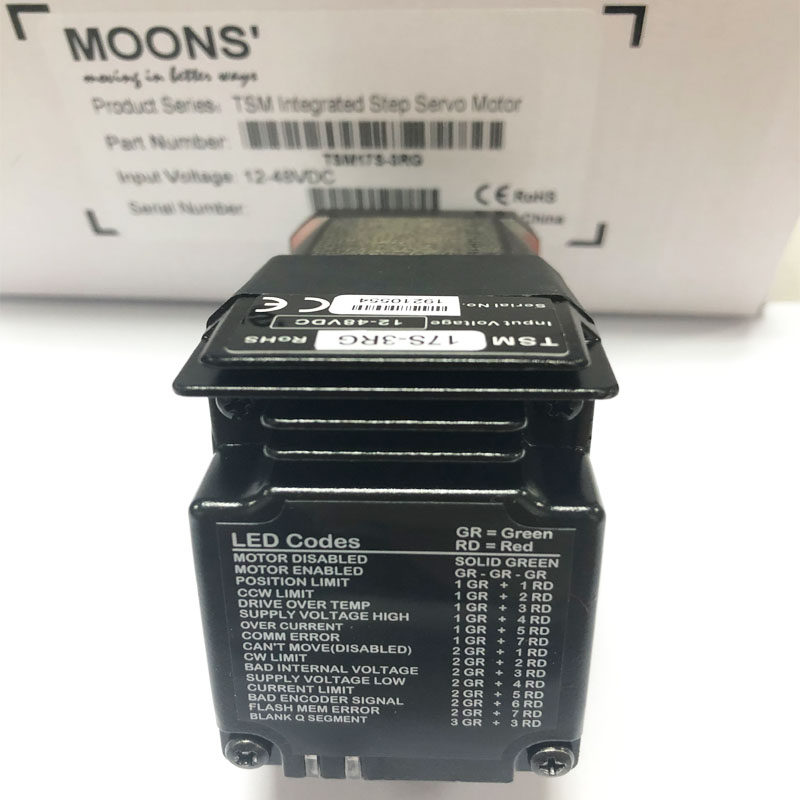 鸣志MOONS集成步进伺服电机42基座0.52NmRS232通讯TSM17S-3AG议价