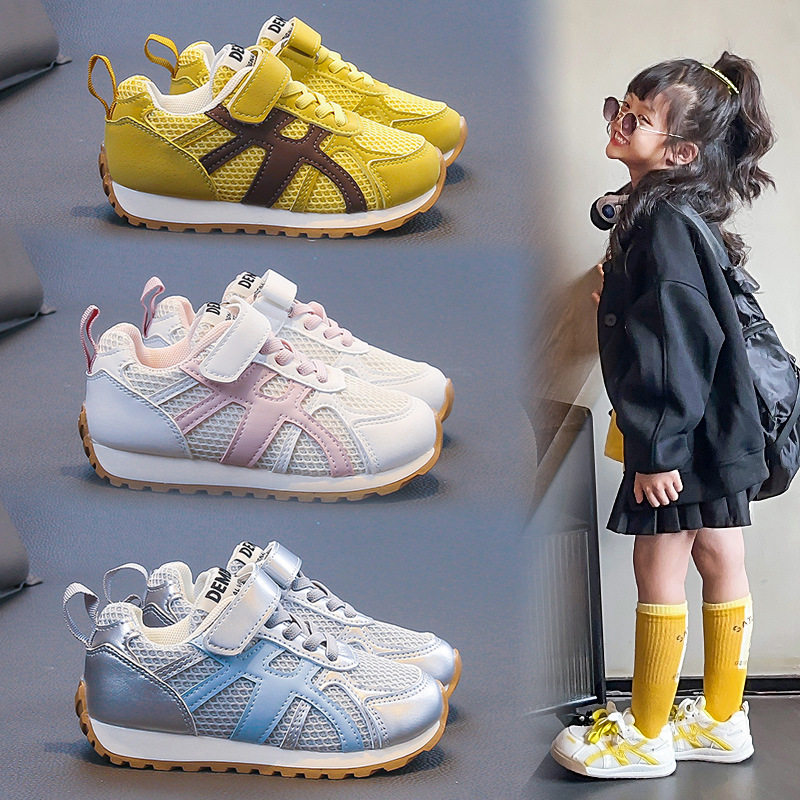 男童软底舒适运动休闲鞋2025夏季新款韩版时尚百搭女童休闲阿甘鞋