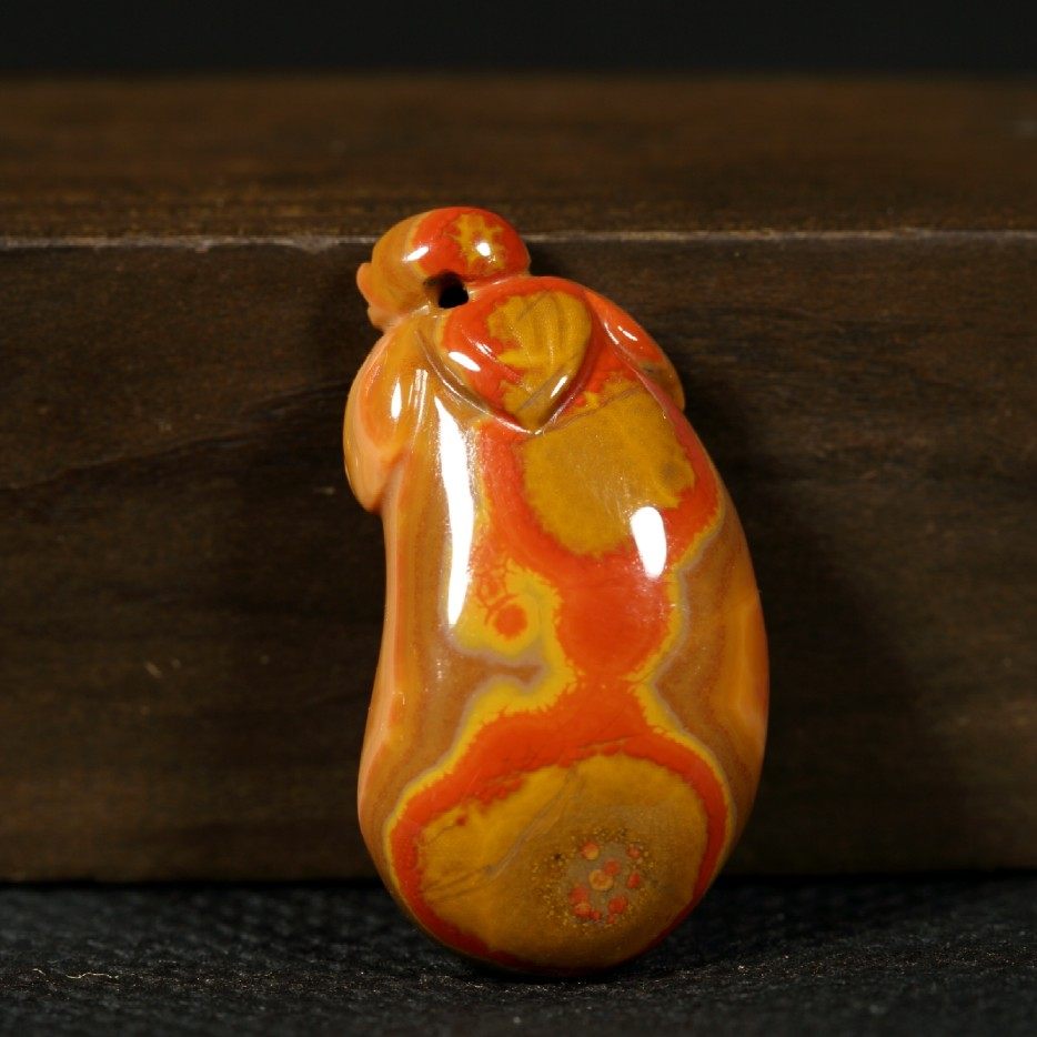 珏艺坊宣化战国红玛瑙精品小雕件吊坠钥匙手机挂坠 DZ5