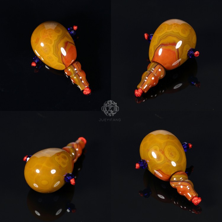 珏艺坊宣化战国红玛瑙精品三通佛头星月金刚配珠配饰 ST-15