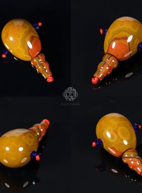 珏艺坊宣化战国红玛瑙精品三通佛头星月金刚配珠配饰 ST-15