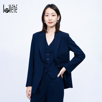 Lovete夏梵初秋上新修身职场通勤商务职业西装外套