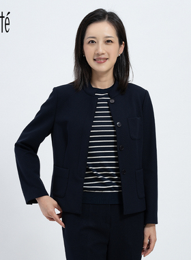 lovete夏梵舒适针织立领外套修身亮肤显高显瘦新中式西装 可定制